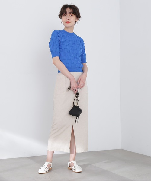 N.（N. Natural Beauty Basic）（エヌエヌナチュラルビューティーベーシック）の「【S Size Line】◆アウトポケット麻混スカート（スカート・レディース・ナチュラル/ブラック/パープル・SMALL/MEDIUM）」の14枚目の写真