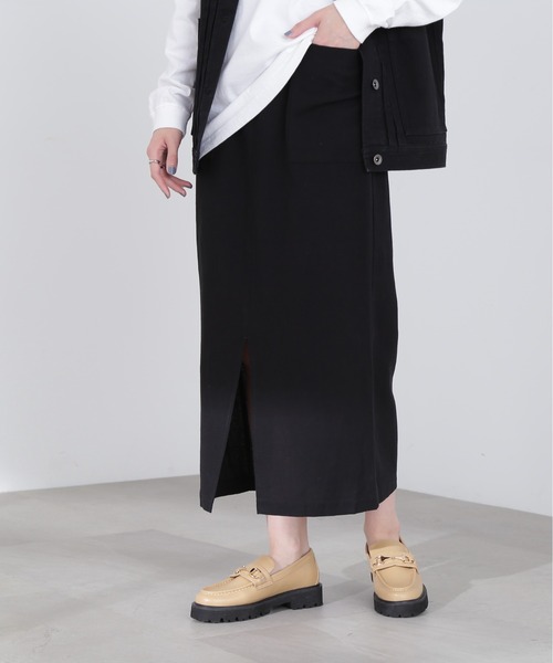 N.（N. Natural Beauty Basic）（エヌエヌナチュラルビューティーベーシック）の「【S Size Line】◆アウトポケット麻混スカート（スカート・レディース・ナチュラル/ブラック/パープル・SMALL/MEDIUM）」の9枚目の写真