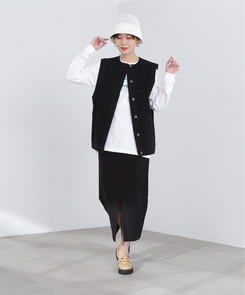 N.（N. Natural Beauty Basic）（エヌエヌナチュラルビューティーベーシック）の「【S Size Line】◆アウトポケット麻混スカート（スカート・レディース・ナチュラル/ブラック/パープル・SMALL/MEDIUM）」の19枚目の写真