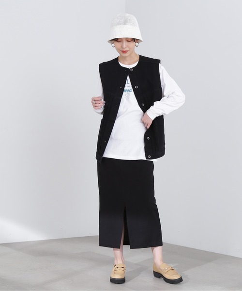 N.（N. Natural Beauty Basic）（エヌエヌナチュラルビューティーベーシック）の「【S Size Line】◆アウトポケット麻混スカート（スカート・レディース・ナチュラル/ブラック/パープル・SMALL/MEDIUM）」の16枚目の写真