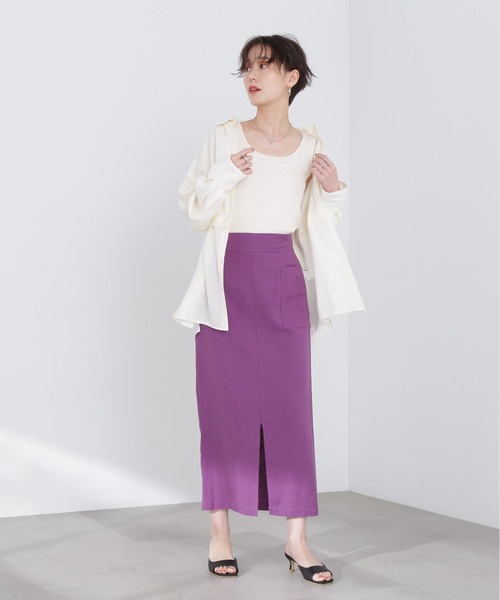 N.（N. Natural Beauty Basic）（エヌエヌナチュラルビューティーベーシック）の「【S Size Line】◆アウトポケット麻混スカート（スカート・レディース・ナチュラル/ブラック/パープル・SMALL/MEDIUM）」の20枚目の写真