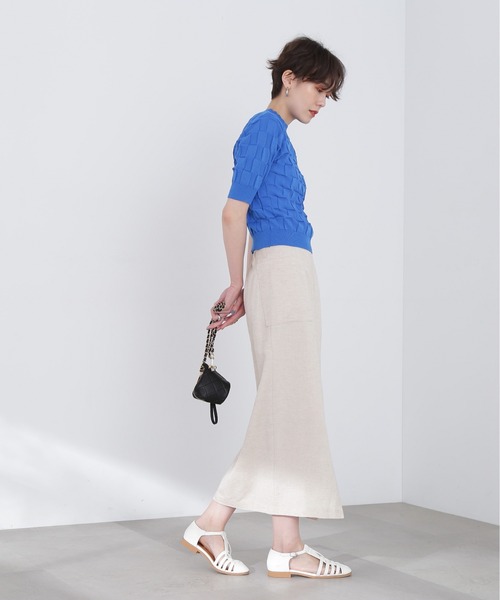 N.（N. Natural Beauty Basic）（エヌエヌナチュラルビューティーベーシック）の「【S Size Line】◆アウトポケット麻混スカート（スカート・レディース・ナチュラル/ブラック/パープル・SMALL/MEDIUM）」の15枚目の写真