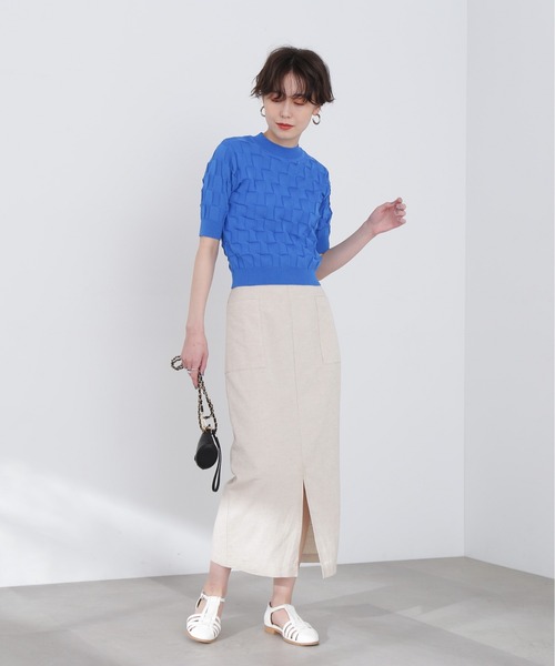 N.（N. Natural Beauty Basic）（エヌエヌナチュラルビューティーベーシック）の「【S Size Line】◆アウトポケット麻混スカート（スカート・レディース・ナチュラル/ブラック/パープル・SMALL/MEDIUM）」の13枚目の写真