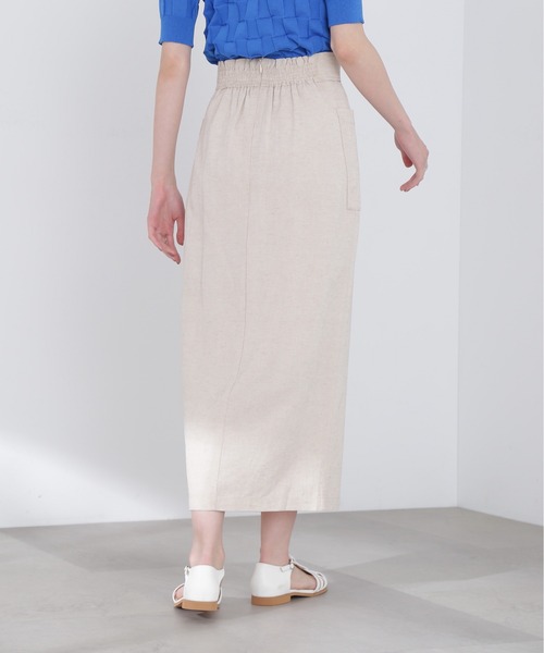 N.（N. Natural Beauty Basic）（エヌエヌナチュラルビューティーベーシック）の「【S Size Line】◆アウトポケット麻混スカート（スカート・レディース・ナチュラル/ブラック/パープル・SMALL/MEDIUM）」の21枚目の写真