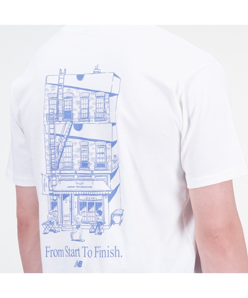 NEW BALANCE（ニューバランス）の「NB Essentials Caf NB ショートスリーブTシャツ（Tシャツ/カットソー・メンズ・ライトグリーン/オフホワイト・X-LARGE/LARGE/XX-LARGE/MEDIUM/SMALL）」の5枚目の写真