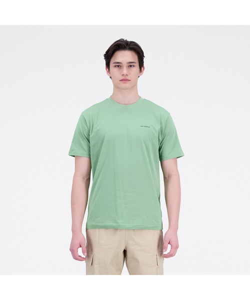 NEW BALANCE（ニューバランス）の「NB Essentials Caf NB ショートスリーブTシャツ（Tシャツ/カットソー・メンズ・ライトグリーン/オフホワイト・X-LARGE/LARGE/XX-LARGE/MEDIUM/SMALL）」の9枚目の写真