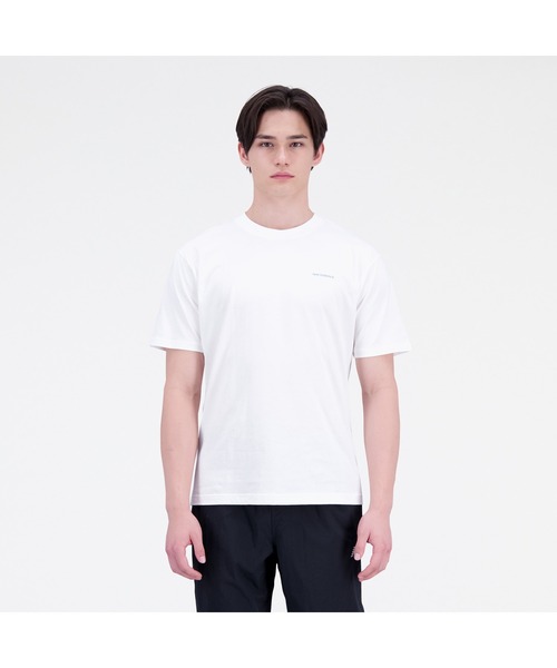 NEW BALANCE（ニューバランス）の「NB Essentials Caf NB ショートスリーブTシャツ（Tシャツ/カットソー・メンズ・ライトグリーン/オフホワイト・X-LARGE/LARGE/XX-LARGE/MEDIUM/SMALL）」の12枚目の写真