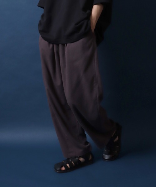 ANPAS(アンパス)の「Cotton Linen Wide Balloon Pants/綿麻バルーンパンツ ワイドテーパードパンツ イージーパンツ(その他パンツ・メンズ・グリーン/チャコール/キナリ/ブラウン・M/L)」の3枚目の写真