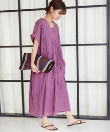 JOURNAL STANDARD relume（ジャーナルスタンダード　レリューム）の「■《追加》コットンボイルクリンクルタックカフタンワンピース（ワンピース）」