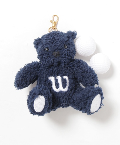 wilson（ウィルソン）の「WILSON BEAR/ウィルソンベア BEARボールポーチ（ゴルフグッズ・メンズ・ホワイト/ピンク/ネイビー/ブラウン・FREE）」の4枚目の写真