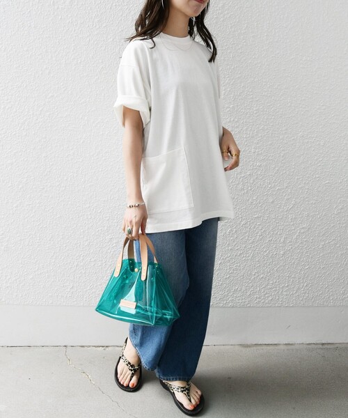 SHIPS any(シップス エニィ)の「SHIPS any: "COTTON USA" 6oz オーバーサイズ キャンプポケット Tシャツ◇(Tシャツ/カットソー・メンズ・ホワイト/ブラック/ナチュラル/オリーブ/ネイビー/ライトブルー/ロイヤルブルー・SMALL/MEDIUM/LARGE/X-LARGE)」の15枚目の写真