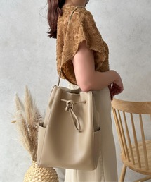 【apres jour clair×ARIAZ】フェイクレザー巾着バッグ