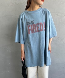 [REMI RELIEF/レミレリーフ] 別注 YOU’RE FIRED SP加工プリントTシャツ