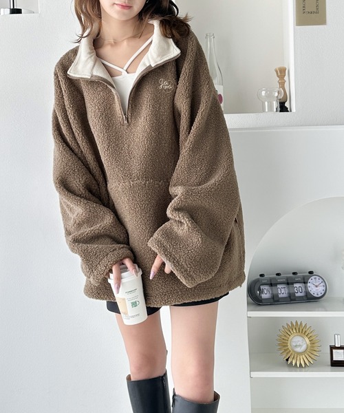 セール】《Javaジャバコラボ》あったか素材でほっこり。JAVA刺繍ボア