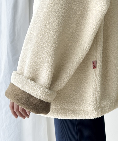 セール】《Javaジャバコラボ》あったか素材でほっこり。JAVA刺繍ボア