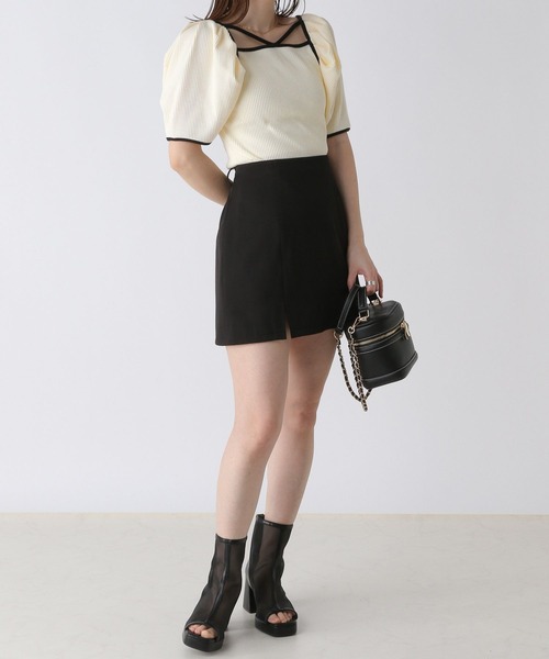 Heather（ヘザー）の「アソートパフスリーブTEE　906216（Tシャツ/カットソー・レディース・ホワイト×ブラック/ブラック×ホワイト/オフホワイト・FREE）」の10枚目の写真