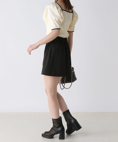 Heather（ヘザー）の「アソートパフスリーブTEE　906216（Tシャツ/カットソー・レディース・ホワイト×ブラック/ブラック×ホワイト/オフホワイト・FREE）」の16枚目の写真