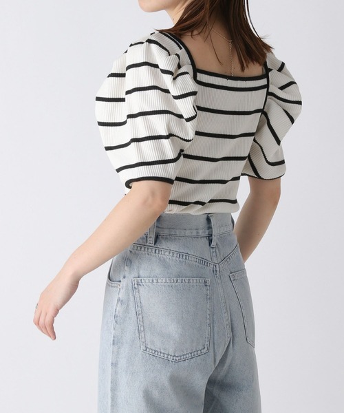 Heather（ヘザー）の「アソートパフスリーブTEE　906216（Tシャツ/カットソー・レディース・ホワイト×ブラック/ブラック×ホワイト/オフホワイト・FREE）」の17枚目の写真