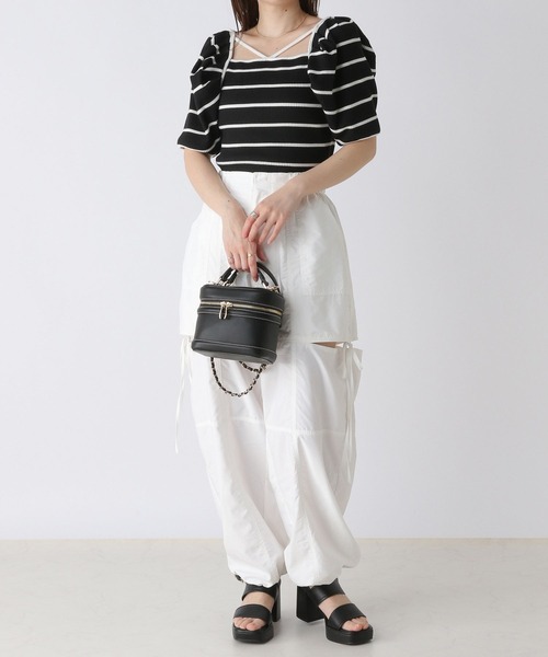 Heather（ヘザー）の「アソートパフスリーブTEE　906216（Tシャツ/カットソー・レディース・ホワイト×ブラック/ブラック×ホワイト/オフホワイト・FREE）」の20枚目の写真