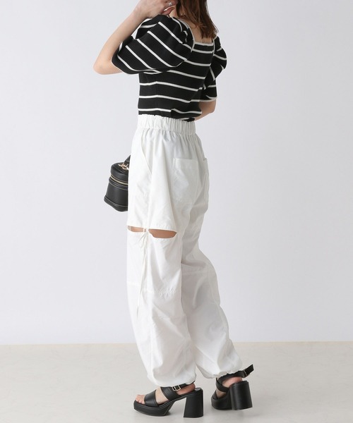 Heather（ヘザー）の「アソートパフスリーブTEE　906216（Tシャツ/カットソー・レディース・ホワイト×ブラック/ブラック×ホワイト/オフホワイト・FREE）」の8枚目の写真