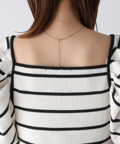 Heather（ヘザー）の「アソートパフスリーブTEE　906216（Tシャツ/カットソー・レディース・ホワイト×ブラック/ブラック×ホワイト/オフホワイト・FREE）」の12枚目の写真