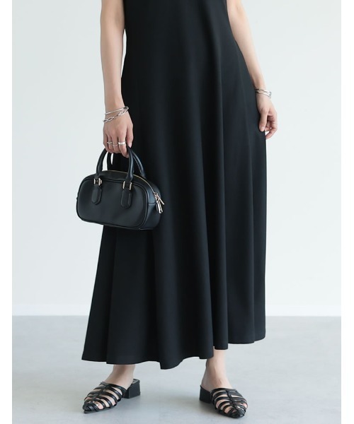 Re:EDIT（リエディ）の「[低身長/高身長サイズ有]キーネックフレンチスリーブポロワンピース（ワンピース・レディース・チャコールグレー/ブラック/ネイビー・TALL/MEDIUM/SHORT/LARGE）」の20枚目の写真