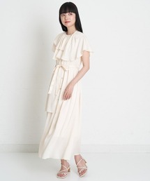 A de a.v.v | レイヤード風フレアフリルサテンワンピース(ワンピース)