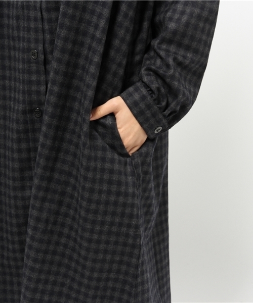 BEAMS BOY（ビームスボーイ）の「orSlow / CPO CHECK ワンピース（ワンピース・レディース・チャコールグレー・ONE SIZE）」の9枚目の写真