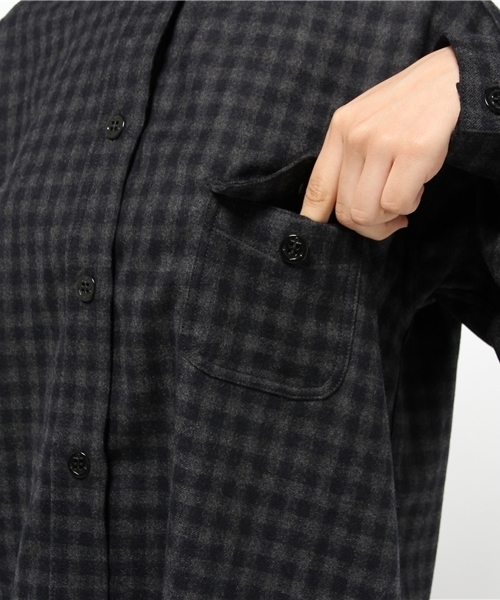 BEAMS BOY（ビームスボーイ）の「orSlow / CPO CHECK ワンピース（ワンピース・レディース・チャコールグレー・ONE SIZE）」の3枚目の写真