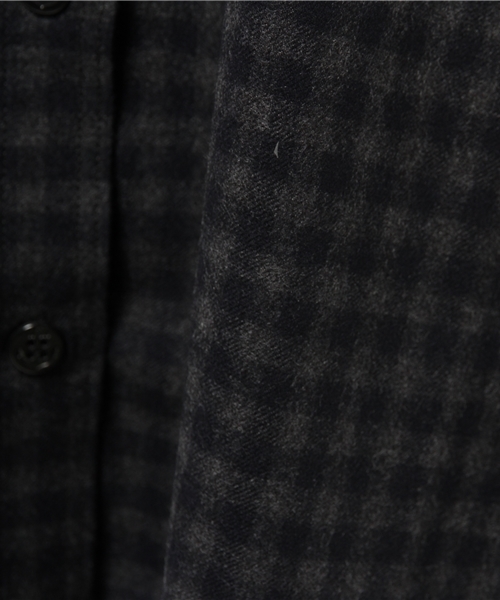 BEAMS BOY（ビームスボーイ）の「orSlow / CPO CHECK ワンピース（ワンピース・レディース・チャコールグレー・ONE SIZE）」の4枚目の写真