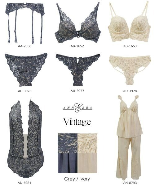 ANNEBRA(アンブラ)の「Vintage デコルテレースモールドカップブラジャー(ブラジャー・レディース・ベージュ/グレー・F70/B70/C70/E70/C80/E80/F75/D75/G75/G70/D80/D70/B75/C75/E75)」の12枚目の写真