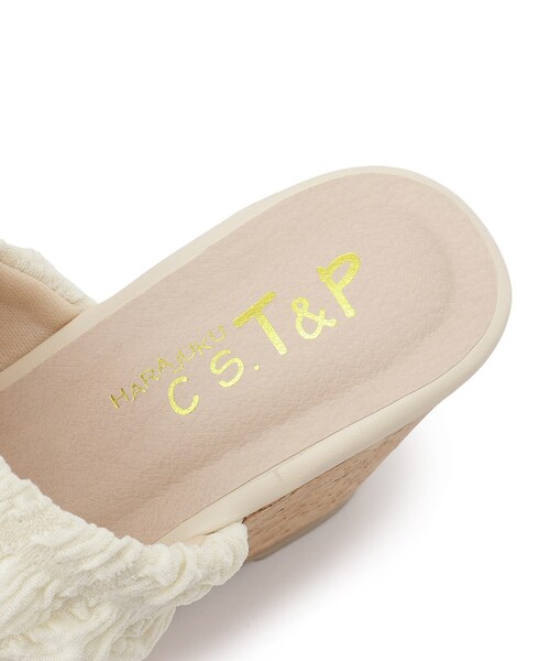 cs T&P(シーエスティーアンドピー)の「厚底コルクウェッジサンダル(サンダル・レディース・ブラック系2/ダークブラウン系2/アイボリー系2/ブルー系2・S/M/L/LL)」の13枚目の写真