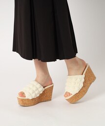 厚底コルクウェッジサンダル