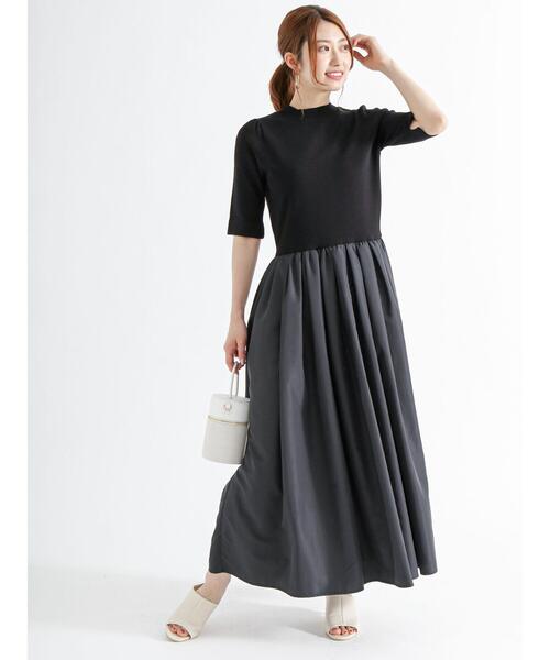 Te chichi（テチチ）の「ドッキングワンピース（ワンピース・レディース・ベージュ/ブラック・F）」の2枚目の写真