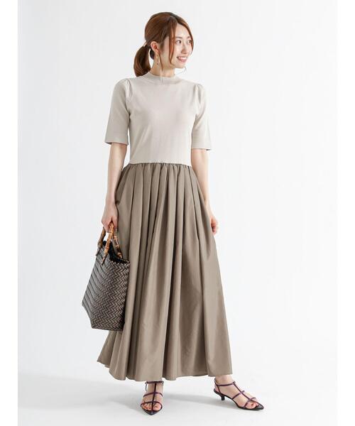 Te chichi（テチチ）の「ドッキングワンピース（ワンピース・レディース・ベージュ/ブラック・F）」の3枚目の写真