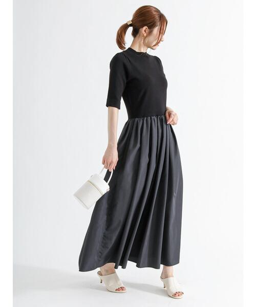 Te chichi（テチチ）の「ドッキングワンピース（ワンピース・レディース・ベージュ/ブラック・F）」の4枚目の写真