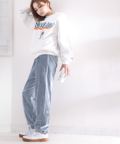 Java(ジャバ)の「《Javaジャバコラボ》ゆるっと美脚も叶う。JAVA刺繍ヴィンテージベロアパンツ(スウェットパンツ・レディース・ブルー/ベージュ/ブラック・LARGE/MEDIUM/SMALL/X-LARGE)」の13枚目の写真