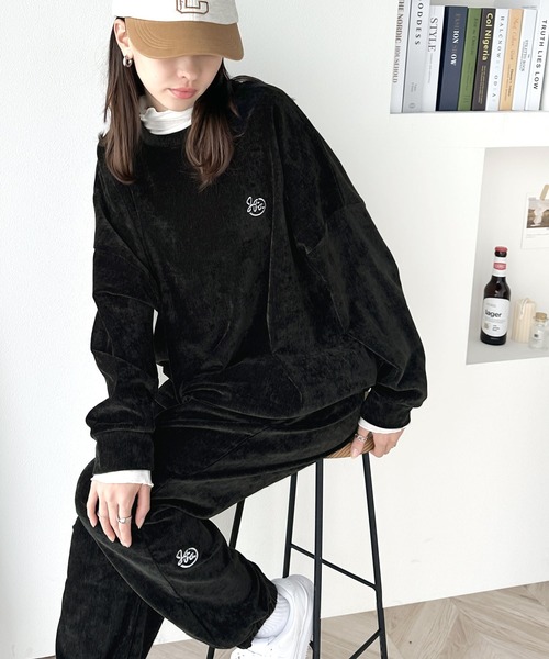 Java(ジャバ)の「《Javaジャバコラボ》ゆるっと美脚も叶う。JAVA刺繍ヴィンテージベロアパンツ(スウェットパンツ・レディース・ブルー/ベージュ/ブラック・LARGE/MEDIUM/SMALL/X-LARGE)」の10枚目の写真