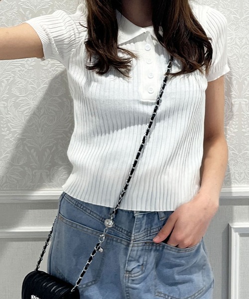 シースルー♪【 HERMES 】ポロインスピレーション半袖セーター h-k309_4.jpg