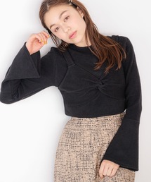 mysty woman | ビスチェSETフレアスリーブプルオーバー 968224(Tシャツ/カットソー)