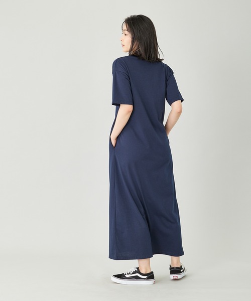 BABU-BU(バブーブ)の「ALINE CUT SAW TEE ONEPIECE(ワンピース・レディース・ネイビー/グレー・ONE SIZE)」の15枚目の写真