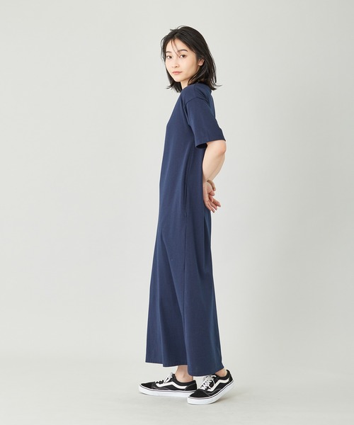 BABU-BU(バブーブ)の「ALINE CUT SAW TEE ONEPIECE(ワンピース・レディース・ネイビー/グレー・ONE SIZE)」の11枚目の写真
