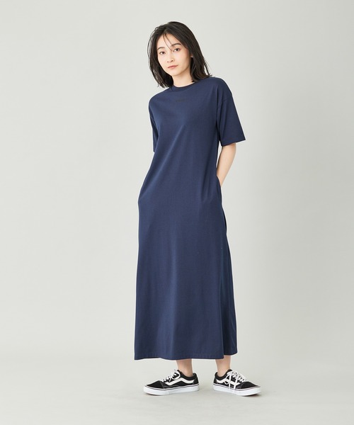 BABU-BU(バブーブ)の「ALINE CUT SAW TEE ONEPIECE(ワンピース・レディース・ネイビー/グレー・ONE SIZE)」の7枚目の写真