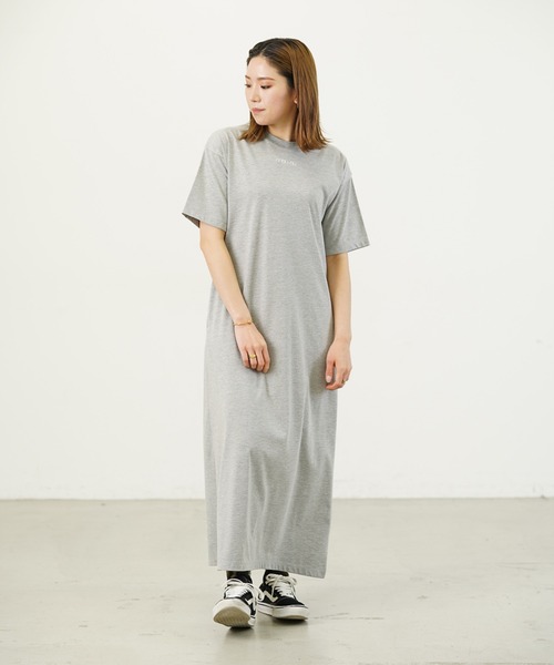 BABU-BU(バブーブ)の「ALINE CUT SAW TEE ONEPIECE(ワンピース・レディース・ネイビー/グレー・ONE SIZE)」の5枚目の写真