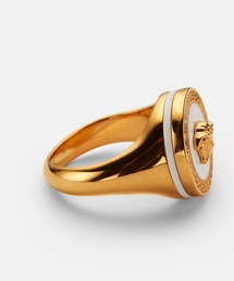 洗練されたデザイン【VERSACE】エナメル メドゥーサ リング エナメル メドゥーサ リング ゴールド,ブラック | VERSACE JP