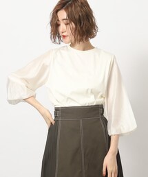 grove | ブラウスライクなお袖のバルーンが可愛い！1枚で着映えするデザインカットソー(Tシャツ/カットソー)