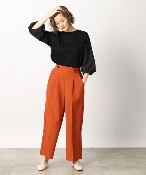 grove（グローブ）の「◆ブラウスライクなお袖のバルーンが可愛い！1枚で着映えするデザインカットソー（Tシャツ/カットソー・レディース・オフホワイト/ブルー/ブラック・02/03/01/05/04）」の18枚目の写真