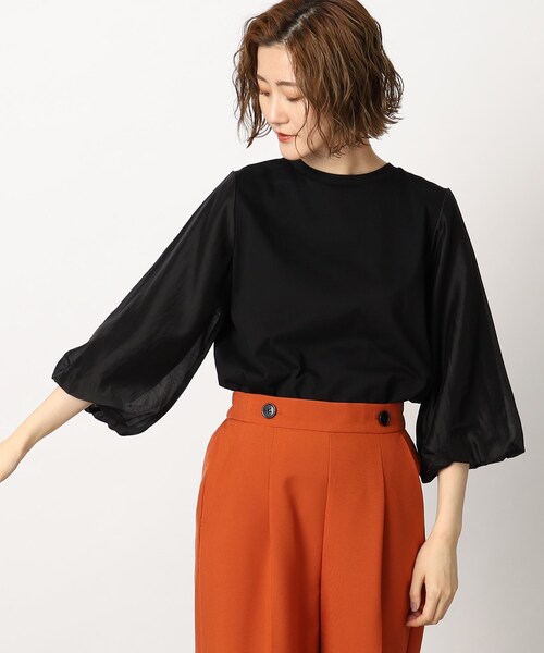 grove（グローブ）の「◆ブラウスライクなお袖のバルーンが可愛い！1枚で着映えするデザインカットソー（Tシャツ/カットソー・レディース・オフホワイト/ブルー/ブラック・02/03/01/05/04）」の22枚目の写真