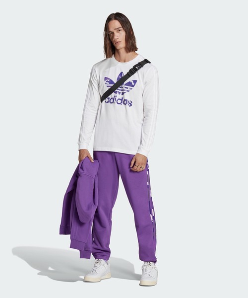 【adidas】ストライプス グラフィック Tシャツ アディダス アディカラースリーストライプス ピンストライプ半袖