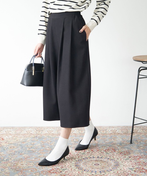 ROPE' PICNIC（ロペピクニック）の「シワになりにくい・アンチピリング/きれいめイージースカーチョ（その他パンツ・レディース・ブラック/オフホワイト/チャコールグレー・40/38/36）」の8枚目の写真